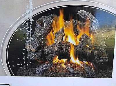 NIB: 18  VENTED Natural-Gas Dual-Burner FIREPLACE Imitated LOGS -- 6 Logs • $189.99