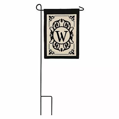 Evergreen Cambridge Monogram Garden Applique Flag Letter W 18'' X 12.5'' Inche • $18.99