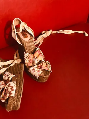 £109.26 • Buy Missoni Espadrille Heels Wedge Shoes Women's Size 8.5 8 1/2