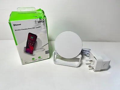 Belkin Wireless Charging Stand And Bluetooth Speaker + Wireless SoundForm White • £14.99