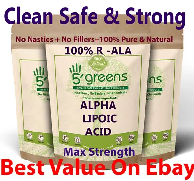 Alpha Lipoic Acid 600mg Capsules 99% R ALA Strongest Extract 100% Natural • £18.99