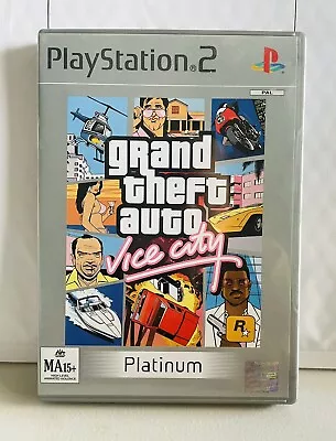 GTA VICE CITY PlayStation 2 PLATINUM. Complete With Manual Ex Condition. • $15