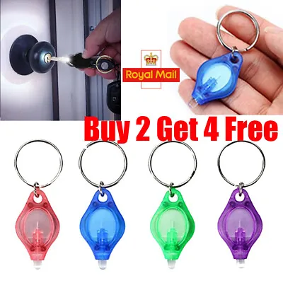 £2.98 • Buy 2 Pack UV Mini Keychain LED Flashlight Torch Light Blacklight Key Ring Light UK