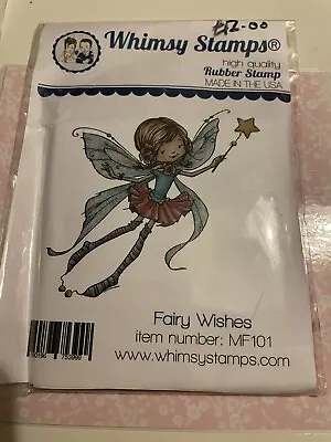 Whimsy Stamp Fairy Wishes / Cute Christmas /Festive / Easter Mounted Stamp -New • £11