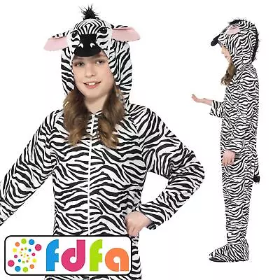 Smiffys Zebra Zoo Animal Horse Safari Childs Kids Boys Fancy Dress Costume • £14.29