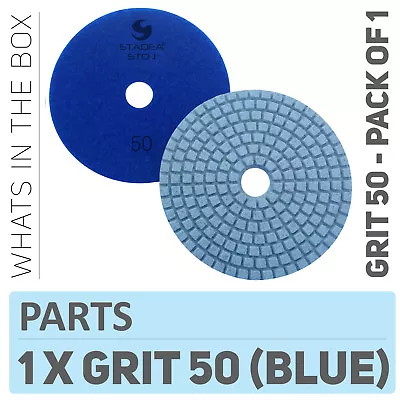 Diamond Polishing Pads 4  Wet/Dry Granite Tile Marble Concrete Stone Grit 50 • $5.29