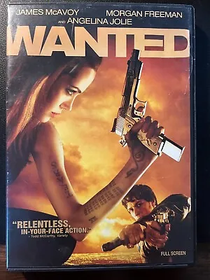 Wanted - James McAvoy Morgan Freeman Angelina Jolie ~DVD ✂️💲⬇ • $6.99