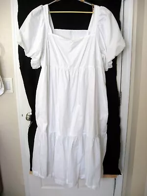 Vintage White Cotton Maxi Dress - Size 3X • $19.95