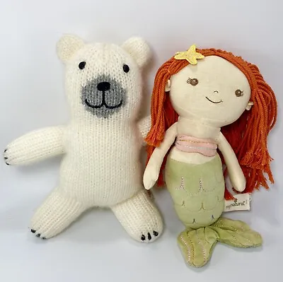 Mermaid Doll Polar Bear Knit Plush Toys Baby Soft Hanna Andersson My Natural • $24
