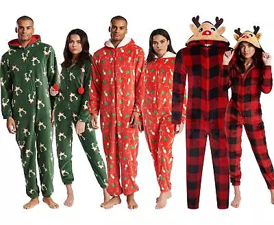 Matching Christmas 1Onesie Mens & Ladies Festive All In One Jumpsuit One Piece • $31.57