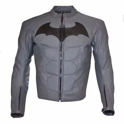 Motorbike Rider Biker Racer Armour Mens Motorcycle Jacket Batman A Grade Leather • $189