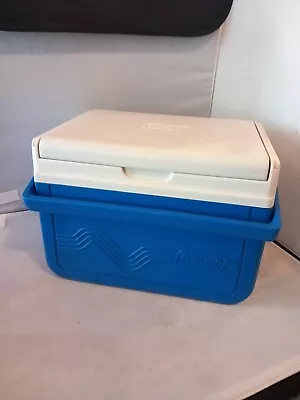 Vintage 80/90’s  Coleman Cooler Cool Box  Model 5205 - Blue / White • £20