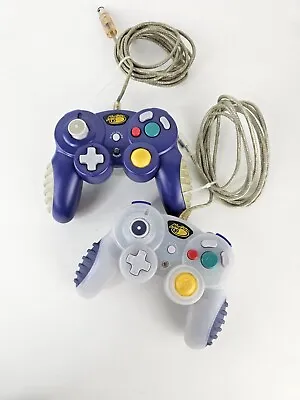 2 MadCatz Macro Button Nintendo GameCube Controllers Purple & White  • $35.99
