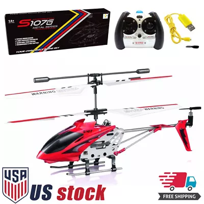 Syma S107G 3 Channel Flashing LED Mini Remote Control RC Helicopter Gyro Gifts • $22.06