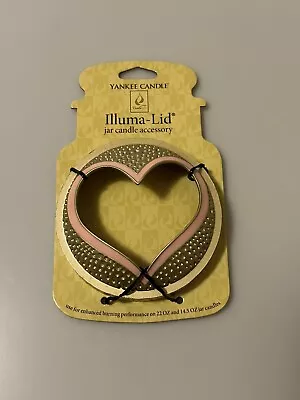 Yankee Candle Pastel Romance Pink & Gold Heart Shaped Illuma-Lid • £5