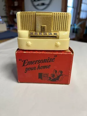 Rare Vintage Emerson Radio And Television Plastic Coin Bank W/BOX • $39.95