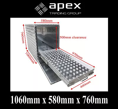 $900 • Buy Brand New 2.5mm Fridge Box Aluminium Checker Tool Box - Ute Truck Storage - 1057
