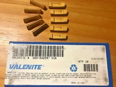 Valenite Carbide Inserts - VOV 042397 VIN - Qty. 10 - New In Box!! • $79.95