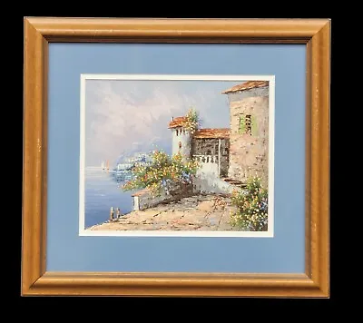 Mediterranean Sea Shore Landscape Signed Reynolds Pro/Framed Oil Painting • $75