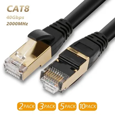 2021 PREMIUM Ethernet Cable CAT 8 7 Ultra High Speed LAN Patch Cord 6-100ft Lot • $12.34