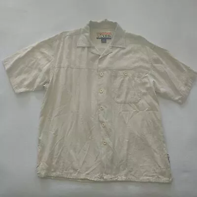 Veezo 100% Linen Men's Size Medium Casual Short Sleeve Button Up Shirt Vacation • $18