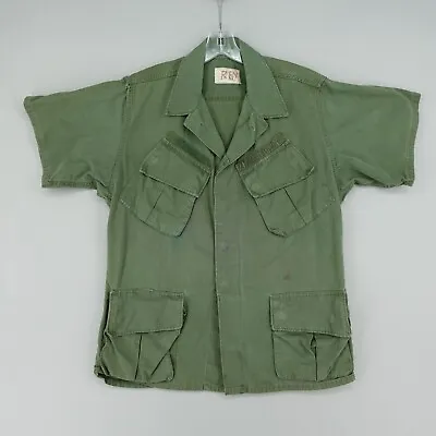 Vietnam Experimental Rayon Cotton Jungle Jacket OG Army Shade 107 Medium Short • $249.99