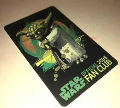 Yoda Star Wars Official SW Fan Club Plastic Card Jedi Master Lucasfilm Membershp • £23.74