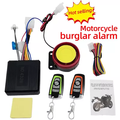 Motorcycle Scooter Security Alarm System Anti-theft 2Remote Control Engine Start • $19.66