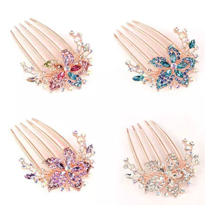 Crystal Bridal Rhinestone Wedding Accessories Pins Diamante Hair   Clips  Comb • $8.45