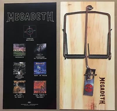 MEGADETH Rare 1999 VINTAGE DOUBLE SIDED PROMO POSTER FLAT For Risk CD 25x12  • $29.99