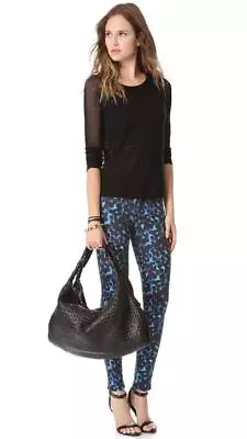 J BRAND Mid Rise Super Skinny Jeans In Indigo Ink Blot Blue Spots $236 Sz 25 • $16.99