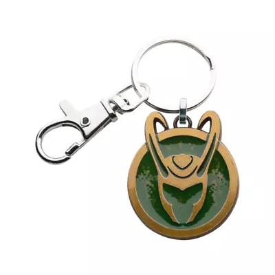 Loki Disney+ Helmet Emblem Marvel Metal Keychain • £12.53