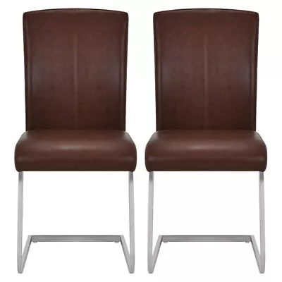 Set Of 2 Faux Leather Upholstered Side Chair Dining Chair Modern Design Kitchen • $98.09