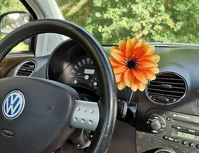 VOLKSWAGEN Bug New Beetle Interior Console Dashboard Flower Love Orange DAHLIA • $8.99