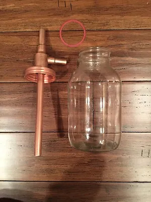 Wide-Mouth Mason Jar Thumper DIY Kit 100% Copper Lid Alcohol Distiller Thumpkeg  • $30