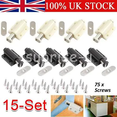 15 Magnetic Pressure Push To Open Touch Release Kitchen Cabinet Door Catch Latch • £12.24