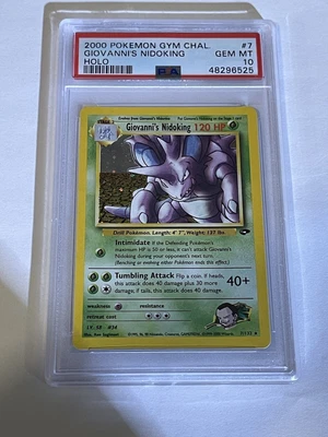 $374.99 • Buy PSA 10 GEM MINT Pokemon GIOVANNI'S NIDOKING Holo Gym Challenge 7/132 Unlimited