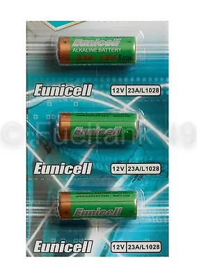 3 X Eunicell 23A A23 L1028 MN21 LRV08 E23A 12V Alkaline Battery • £2.75