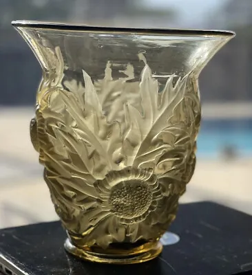 RARE & PRICED TO SELL! Vintage VERLYS France Alpine Thistle Topaz Vase 1930’s • $108.88