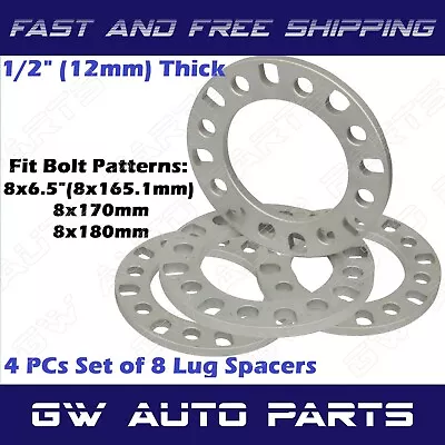 4PC 1/2  Wheel Spacers Fits All 8 Lugs Ford F250 F350 Superduty Trucks 4x4 Chevy • $49.99