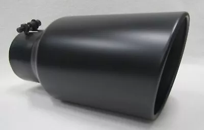 FORD POWERSTROKE 7.3L FLAT BLACK 5” INLET X 8” OUTLET X 15”L DIESEL EXHAUST TIP • $80.96