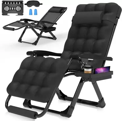 Zero Gravity Lounge Chair Recliner Folding Patio Lawn Chaise W/ Upgraded Lock NW • $107.91