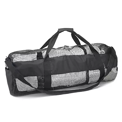 Black Mesh Dive Duffle Bag Scuba Snorkeling Sports Outdoor Diving Storage Bag • $59.39