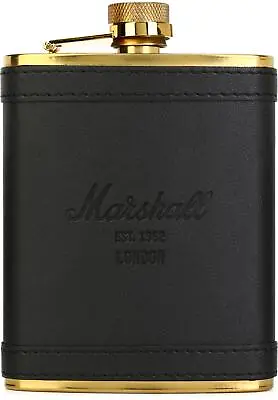 Marshall Logo Hip Flask - Black/Gold • $29