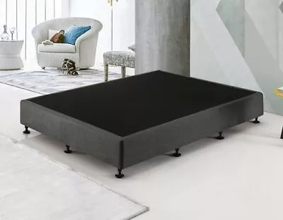 $1475.38 • Buy Queen Ensemble Bed Base Platinum Graphite Linen Fabric Palermo