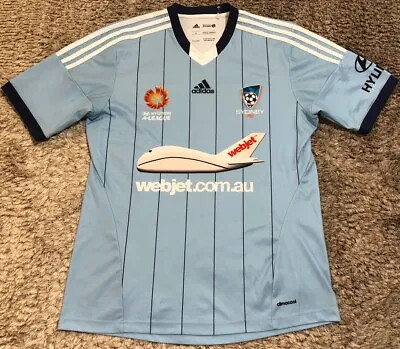 053 Sydney FC 2014 A League Australia Soccer Jersey Shirt Adidas Mens Size L VGC • $75