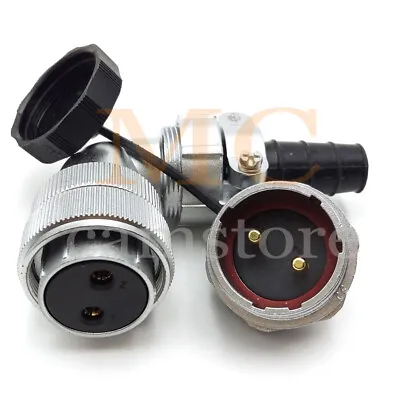 WEIPU WF28 50A 500V 2Pin Waterproof Aviation Connector IP67CNC Cable Connector • $18.69