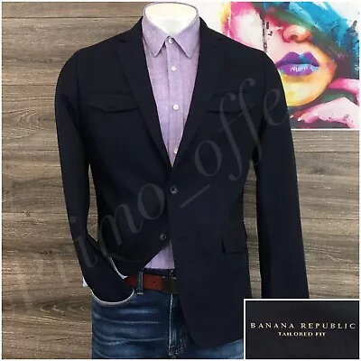 Banana Republic Mens Blazer Sport Coat Button Casual Jacket 42R Linen Wool Suits • $89.95