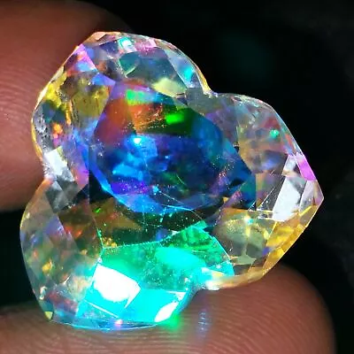 25 Ct Natural Mystic Quartz Rainbow Color Fancy STUNNING Certified Gemstone • $19.59