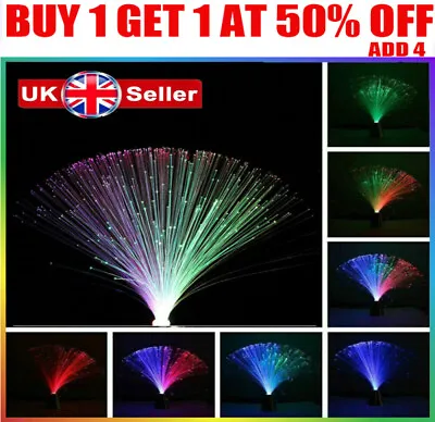 £6.33 • Buy LED Multi Colour Changing Fibre Optic Fountain Night Light Lamps Christmas Decor